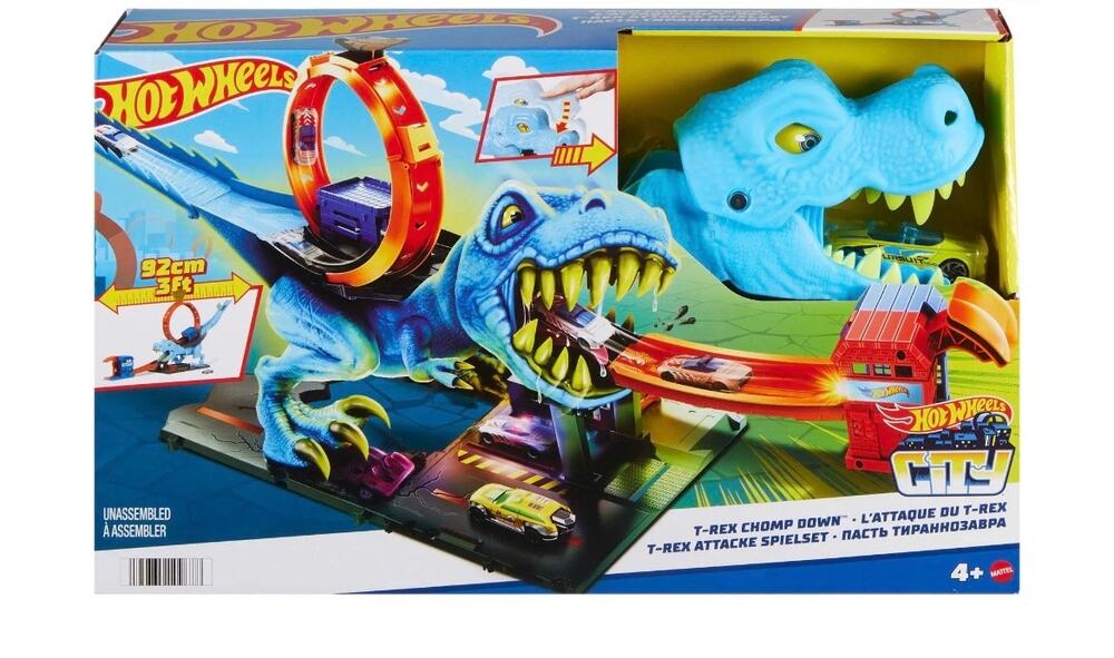 Hot Wheels T-Rex Chomp Down Track Set NEW